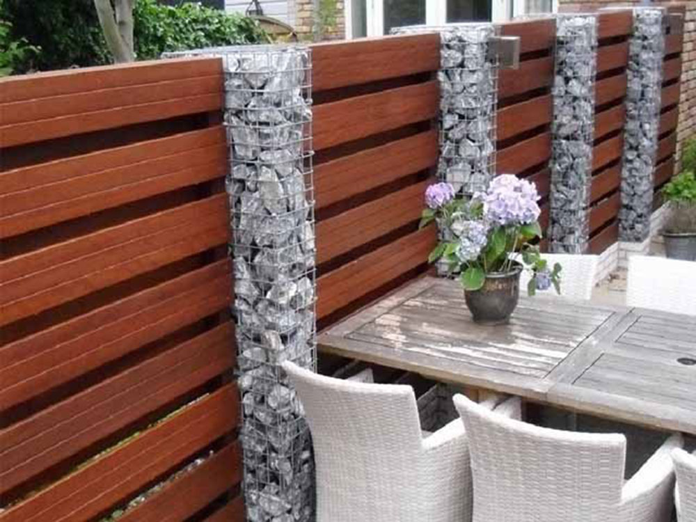 Столбы из габинов для забора Столбы из габинов для забора