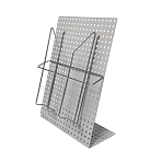 Фото буклетница настольная серебристый металлик от ПерфоГрад