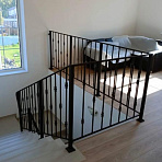 Фото перила сварные для лестницы в частном доме пс-027 от ПерфоГрад