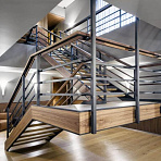 Фото перила в офис стальные пс-018 от ПерфоГрад